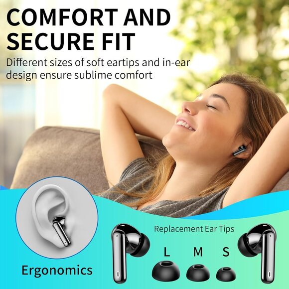 Wireless Bluetooth Headphones with Noise Cancelling Mic - Picture 6 of 9